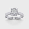 Brilliant Illusion Miracle Ring with 0.10ct of Diamonds in 9ct White Gold