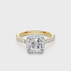 Princess Cut Solitaire Ring with 2.00ct of Laboratory Grown Diamonds in 18ct Yellow and White Gold