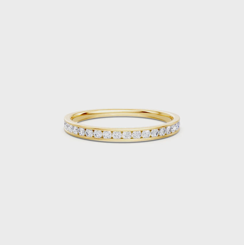 Anniversary Ring with 1/4ct of Laboratory Grown Diamonds in 18ct Yellow Gold