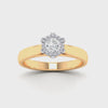 Brilliant Illusion Solitaire Miracle Ring with 0.10ct Diamonds in 9ct Yellow Gold