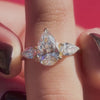 3 Stone Pear Ring with 2.00ct of Laboratory Grown Diamonds in 9ct Yellow Gold