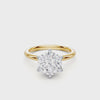 2.00ct Laboratory Grown Diamond Six Claw Solitaire Ring in 18ct Yellow Gold and 18ct White Gold