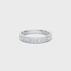 Princess Cut Chanel Set Anniversary Band with 1.00ct of Laboratory Grown Diamonds in 18ct White Gold