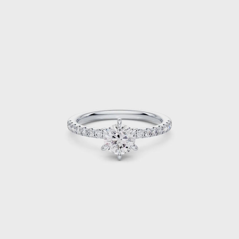 Solitaire Ring with 1.25ct of Laboratory Grown Diamonds in 18ct White Gold