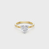 1.50ct Laboratory Grown Diamond Heart Cut Solitaire Ring in 18ct Yellow and White Gold