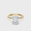 2.00ct Laboratory Grown Diamond Oval Cut Solitaire Ring in 18ct Yellow Gold and 18ct White Gold