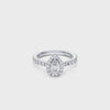 Pear Ring with 1.50ct of Laboratory Grown Diamonds in 9ct White Gold