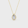 Pear Cut Solitaire Necklace with 1.00ct of Laboratory Grown Diamonds in 9kt Yellow Gold