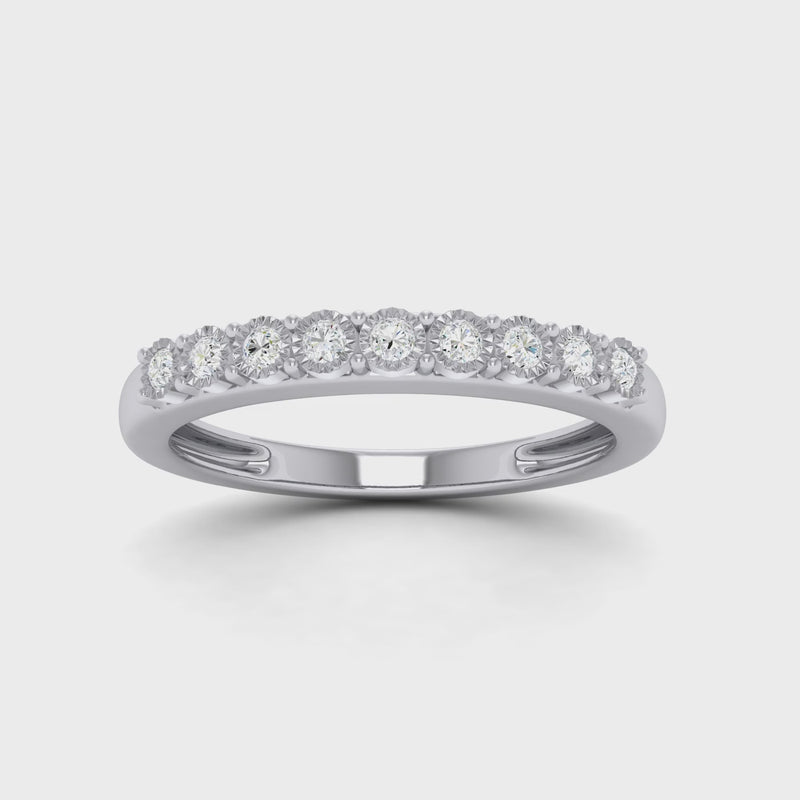 9ct White Gold 0.12ct Diamond Eternity Ring