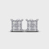 Diamond Illusion Square Look Earrings in 9ct White Gold