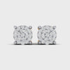 Earrings with 1/4ct of Diamonds in 9ct Yellow Gold