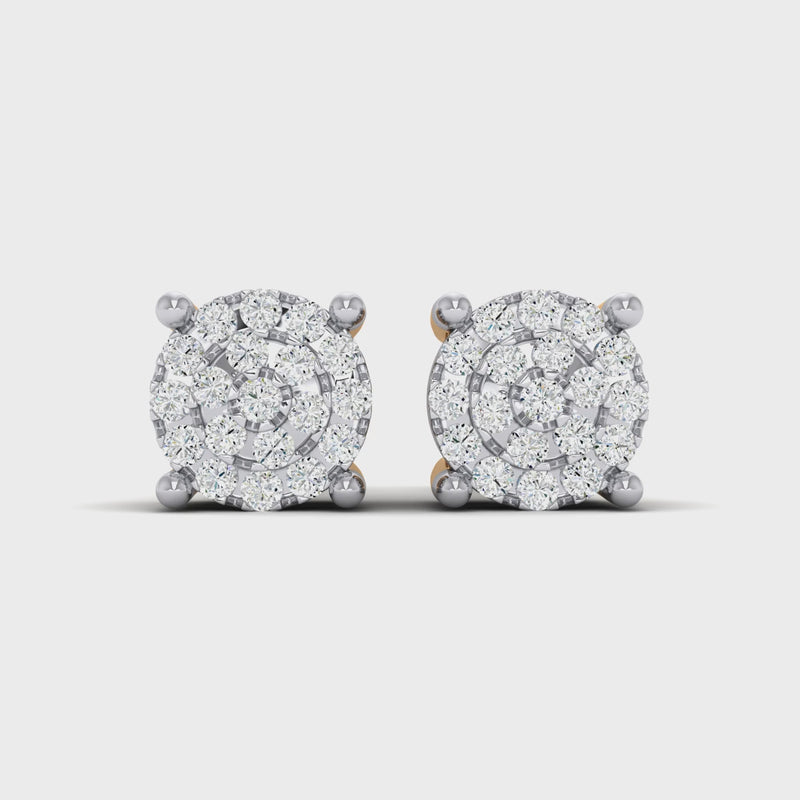 Earrings with 1/4ct of Diamonds in 9ct Yellow Gold