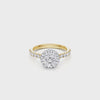 Hidden Halo Solitaire Ring with 2.00ct of Laboratory Grown Diamonds in 18ct Yellow and White Gold