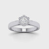 Brilliant Illusion Solitaire Miracle Ring with 0.10ct Diamonds in 9ct White Gold