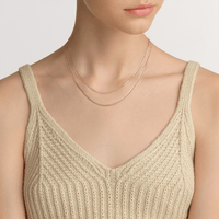 Daniel Wellington Elan Flat Chain Necklace Long Rose Gold Necklaces Daniel Wellington 