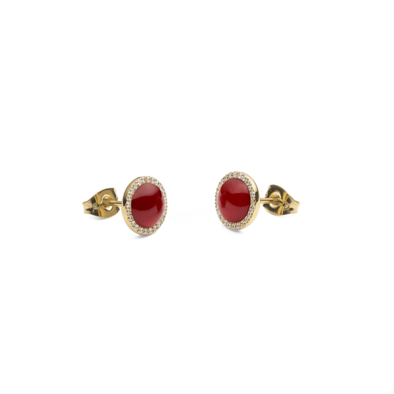Daniel Wellington Audrey Earrings Red Agathe Gold Earrings Daniel Wellington 