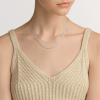Daniel Wellington Elan Flat Chain Necklace Long Silver Necklaces Daniel Wellington 