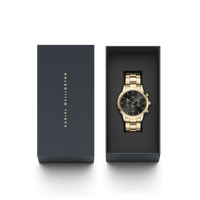 Daniel Wellington Iconic Chronograph 42 Link Gold & White Sunray Watch Watches Daniel Wellington 