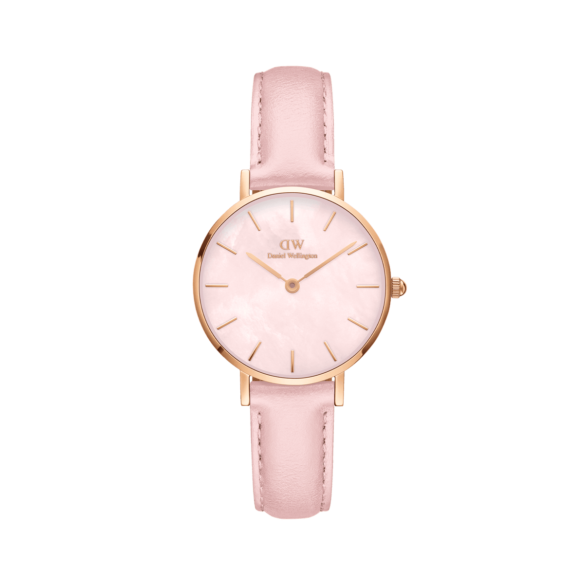 Daniel Wellington Petite 28 Pink Leather & Rose Gold Mother of Pearl Watch Watches Daniel Wellington 
