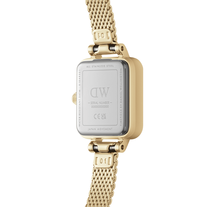 Daniel Wellington Quadro Mini Evergold Onyx Watch Watches Daniel Wellington 