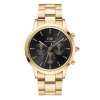 Daniel Wellington Iconic Chronograph 42 Link Gold & White Sunray Watch Watches Daniel Wellington 