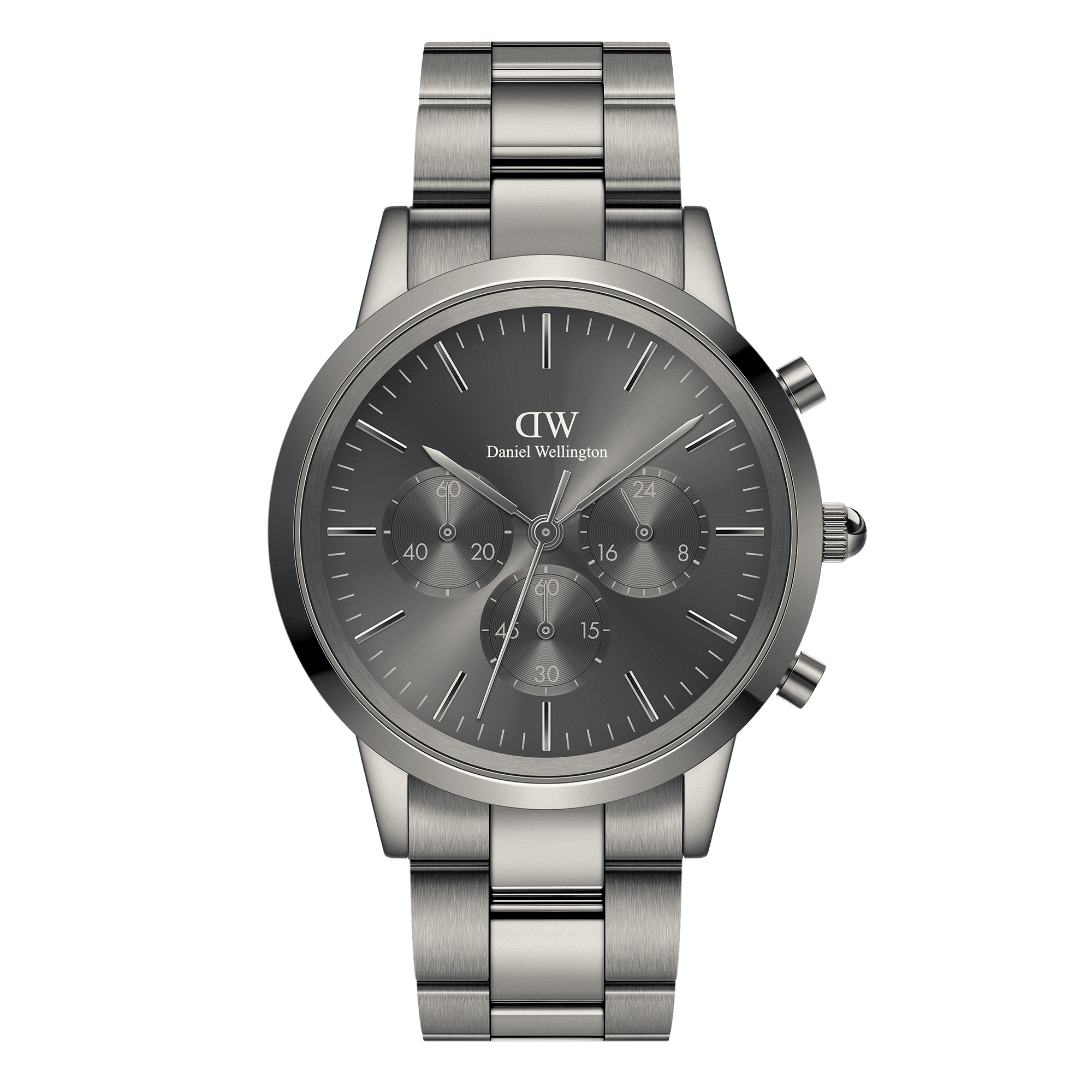 Daniel Wellington Iconic Chronograph 42 Link Anthracite-Grey Sunray Watch Watches Daniel Wellington 