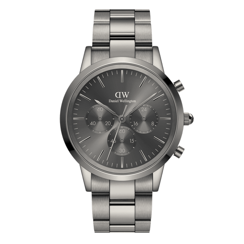 Daniel Wellington Iconic Chronograph 42 Link Anthracite-Grey Sunray Watch Watches Daniel Wellington 