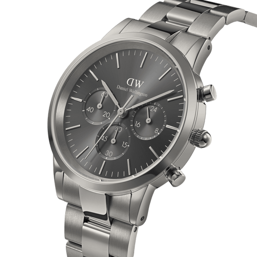 Daniel Wellington Iconic Chronograph 42 Link Anthracite-Grey Sunray Watch Watches Daniel Wellington 