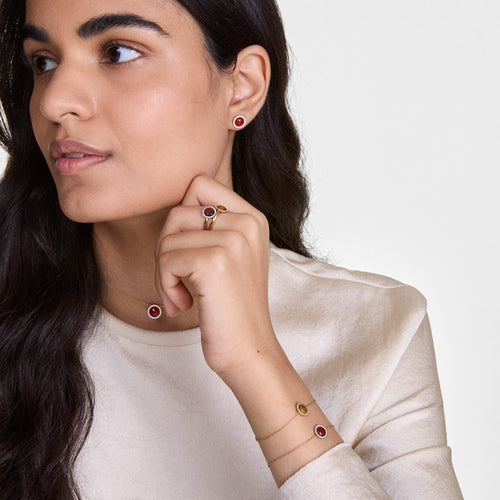 Daniel Wellington Audrey Earrings Red Agathe Gold Earrings Daniel Wellington 
