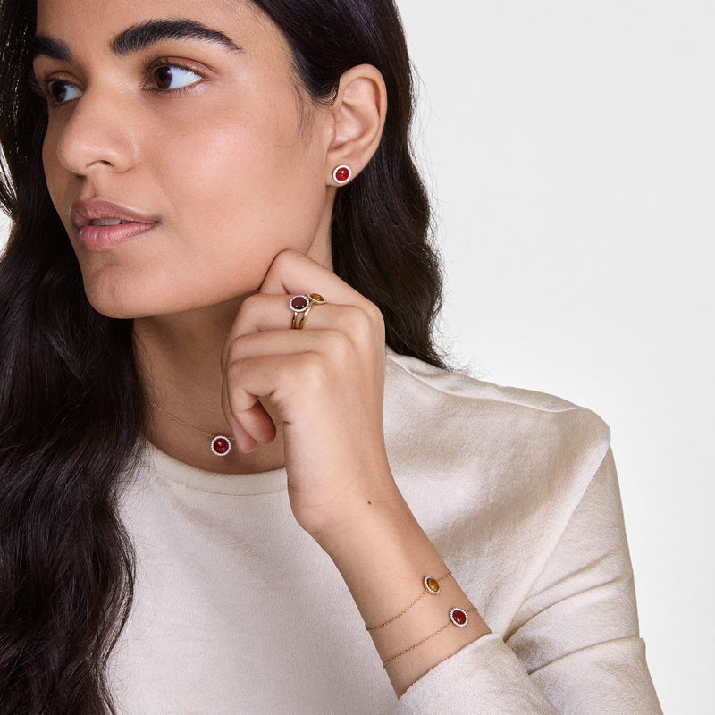 Daniel Wellington Audrey Earrings Red Agathe Rose Gold Earrings Daniel Wellington 
