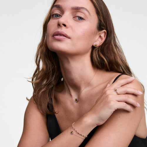 Daniel Wellington Audrey bracelet Tiger Eye Rose Gold Bracelets Daniel Wellington 