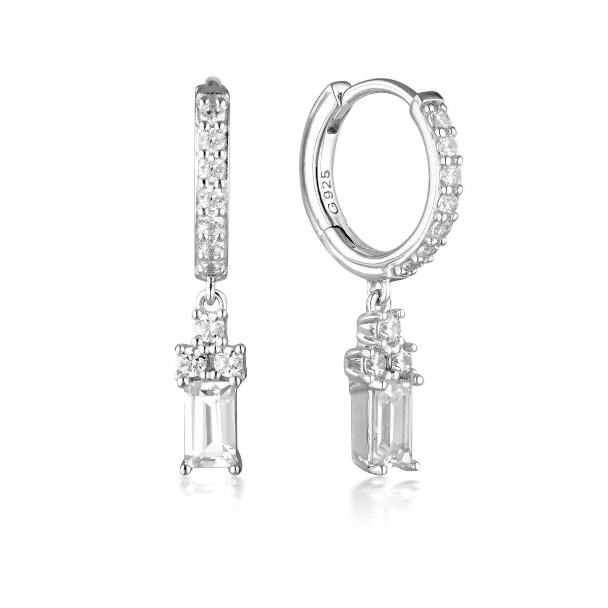 GEORGINI THE LAYERED EDIT KOLM EARRINGS SILVER Bevilles Jewellers 