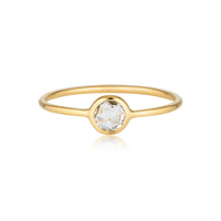 Georgini - Eos Yellow Gold White Topaz Ring Bevilles Jewellers 9 