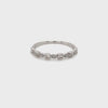 9ct White Gold 0.10ct Baguette Diamond Stackable Ring