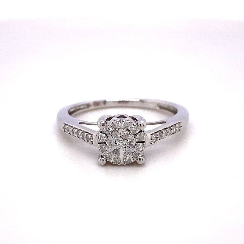Ring with 0.15ct of Diamonds in 9ct White Gold
