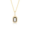 GEORGINI REFLECTION RETROSPECT PENDANT GOLD & BLACK ENAMEL Georgini 