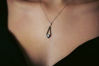 GEORGINI REFLECTION EVOKE PENDANT SILVER & BLACK ENAMEL Georgini 
