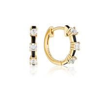 GEORGINI REFLECTION ENAMEL HOOP EARRINGS GOLD Georgini 