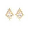 Georgini Rock Star Shield Gold Earrings Bevilles Jewellers 