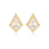 Georgini Rock Star Shield Gold Earrings Bevilles Jewellers 