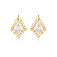 Georgini Rock Star Shield Gold Earrings Bevilles Jewellers 