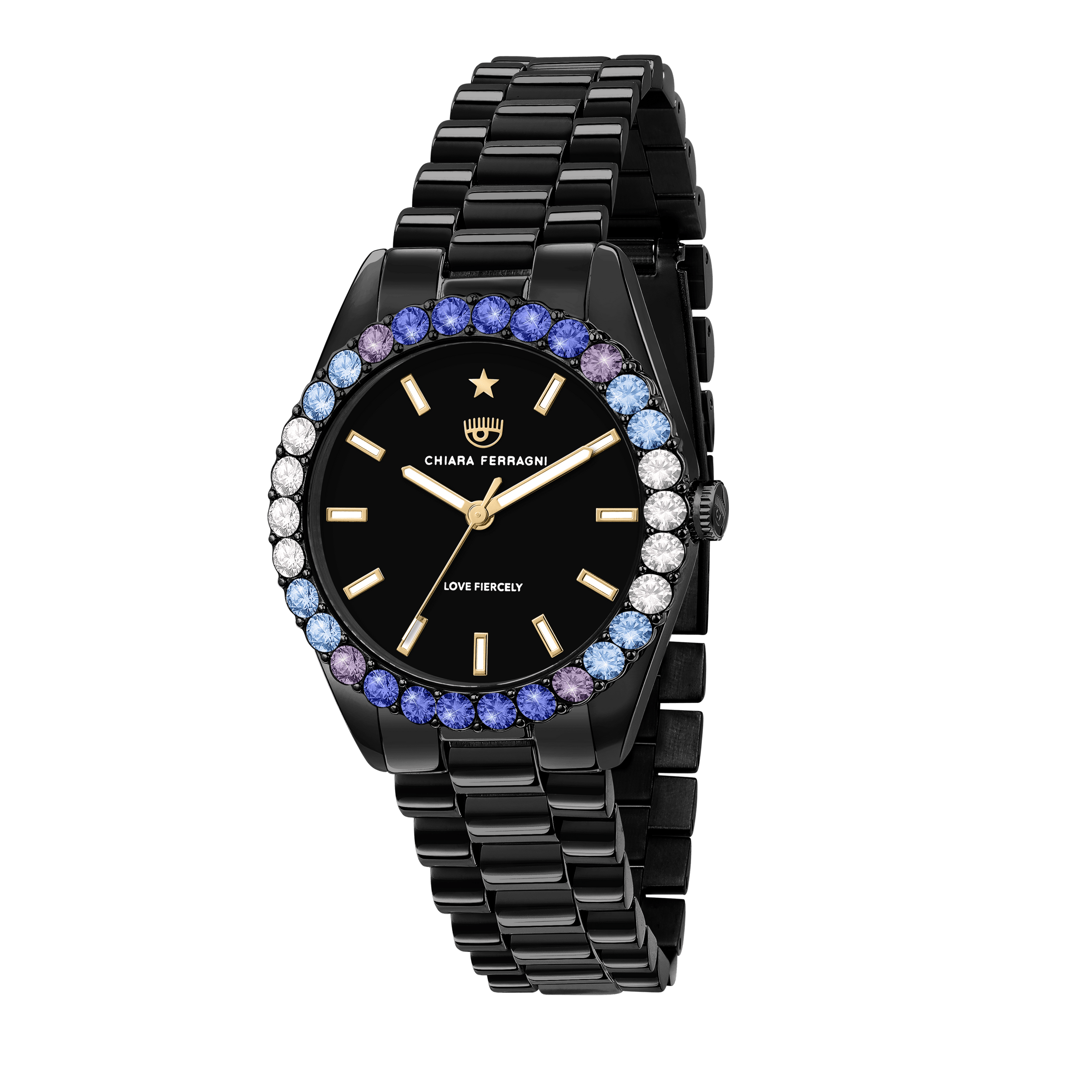 Chiara Ferragni Everyday Black Zircon 34mm Watch Bevilles Jewellers 