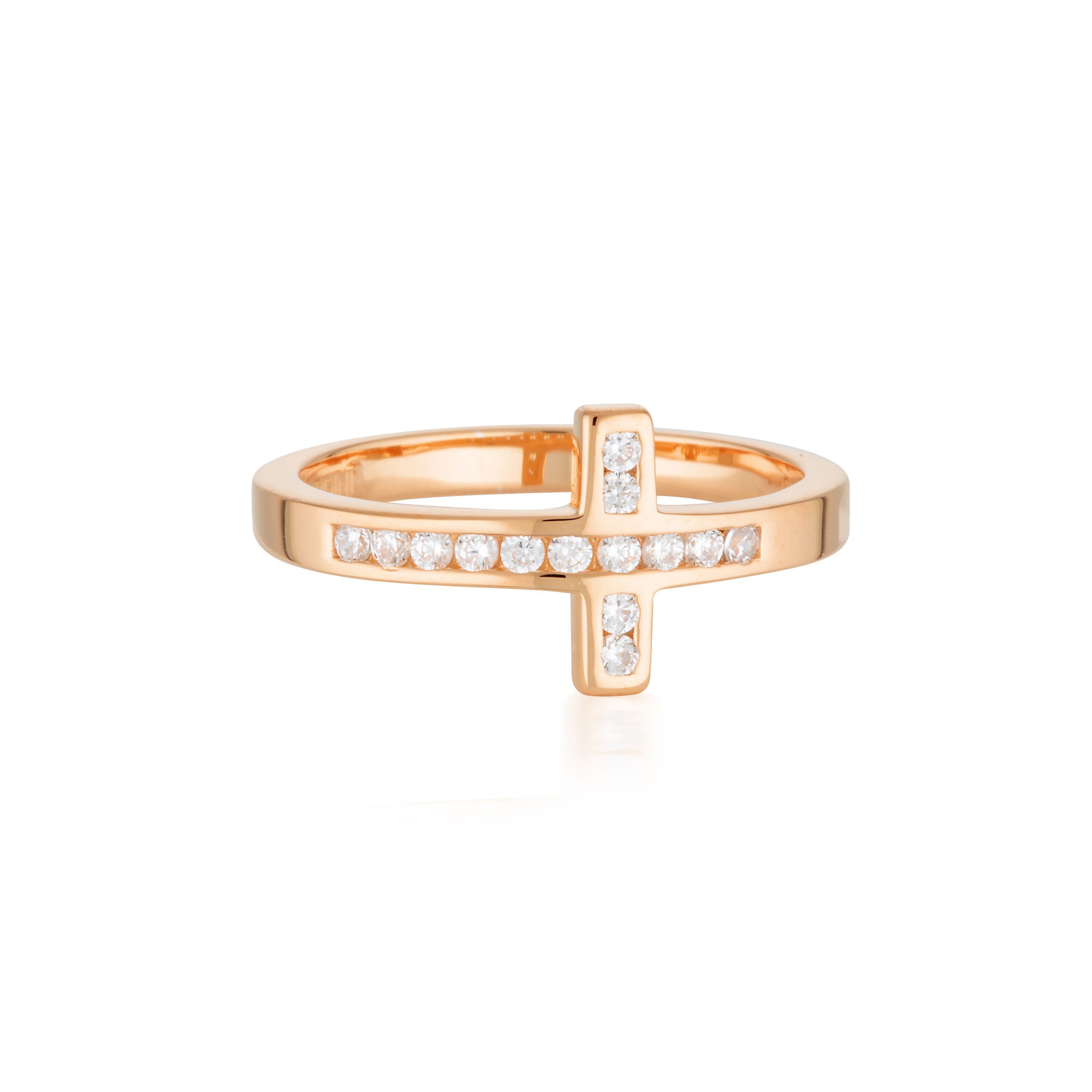 Spiritus wrap cross ring - Rose Gold Bevilles Jewellers 