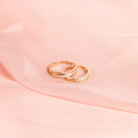 9ct Yellow Gold Channel Cross Over Cubic Zirconia Ring Rings Bevilles 