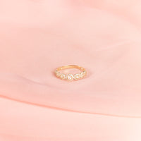 9ct Yellow Gold Cubic Zirconia Multi Halo Stackable Ring Rings Bevilles 