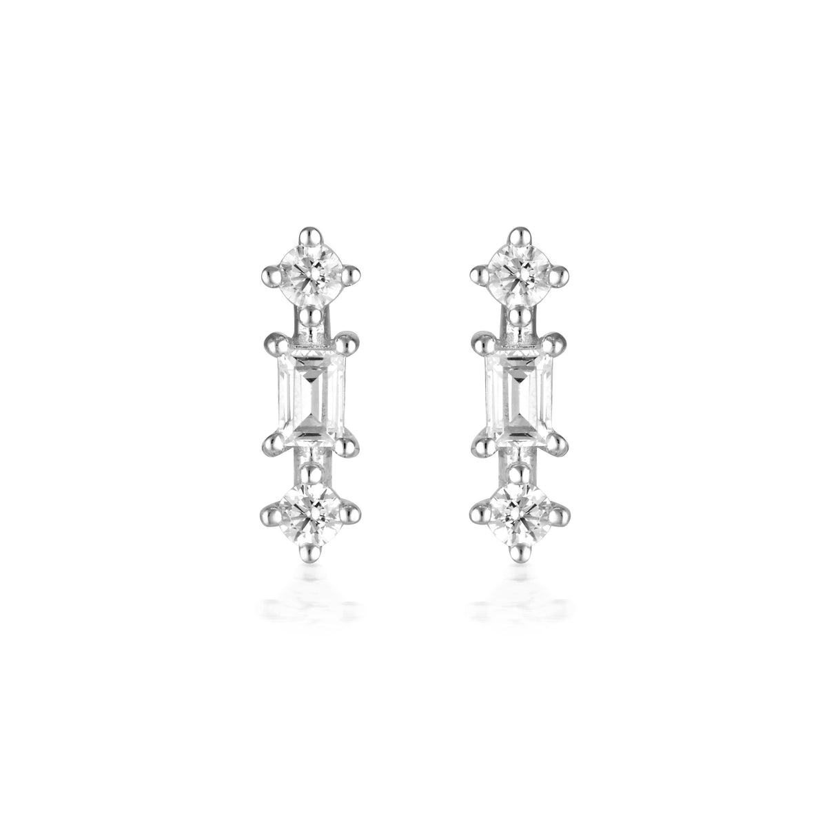 GEORGINI THE LAYERED EDIT TOLU EARRING SILVER Bevilles Jewellers 