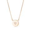GEORGINI ROCK STAR HEART DISC ROSE GOLD PENDANT Bevilles Jewellers 