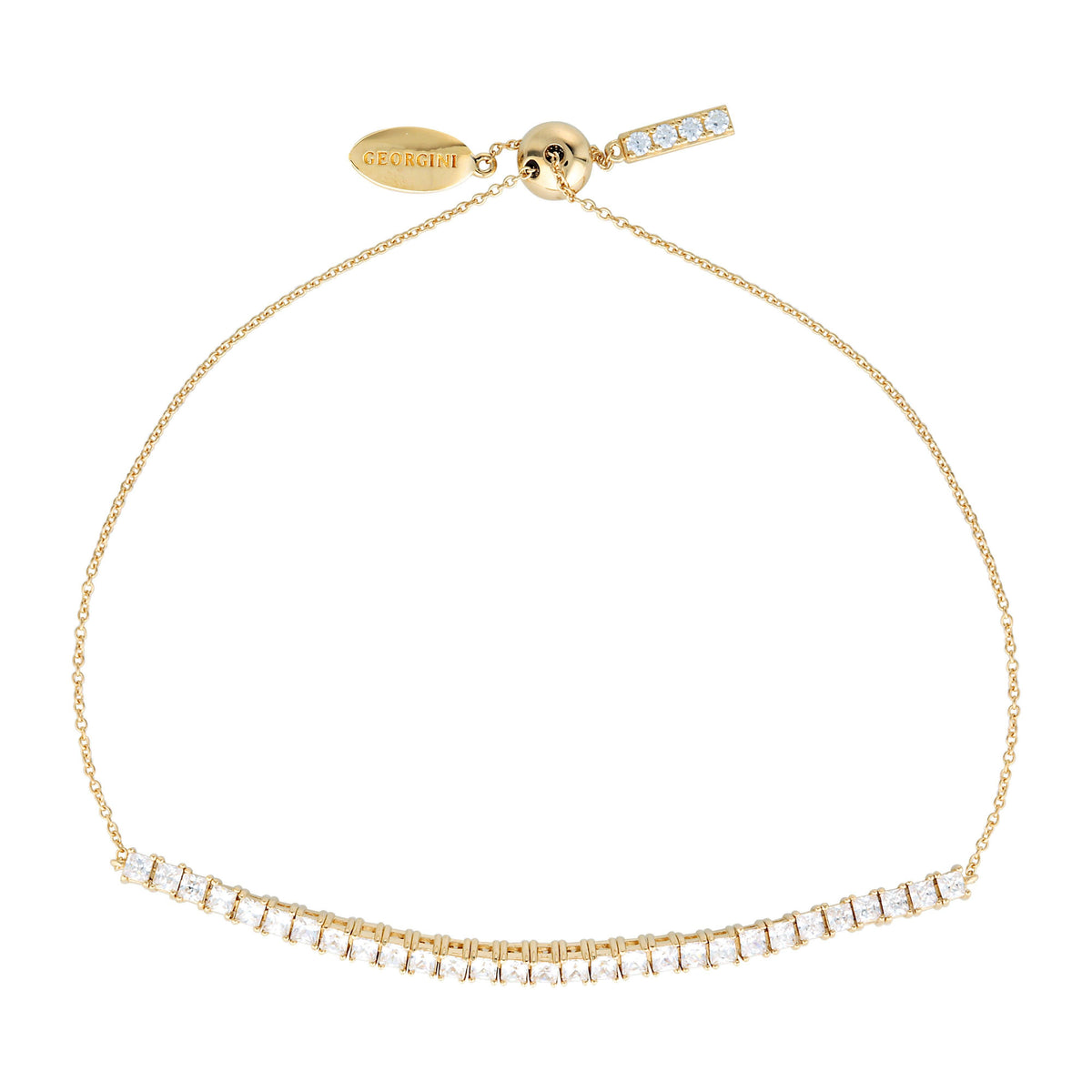 GEORGINI ICONIC BRIDAL VERA 2MM BRACELET GOLD Bevilles Jewellers 