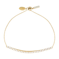 GEORGINI ICONIC BRIDAL VERA 2MM BRACELET GOLD Bevilles Jewellers 