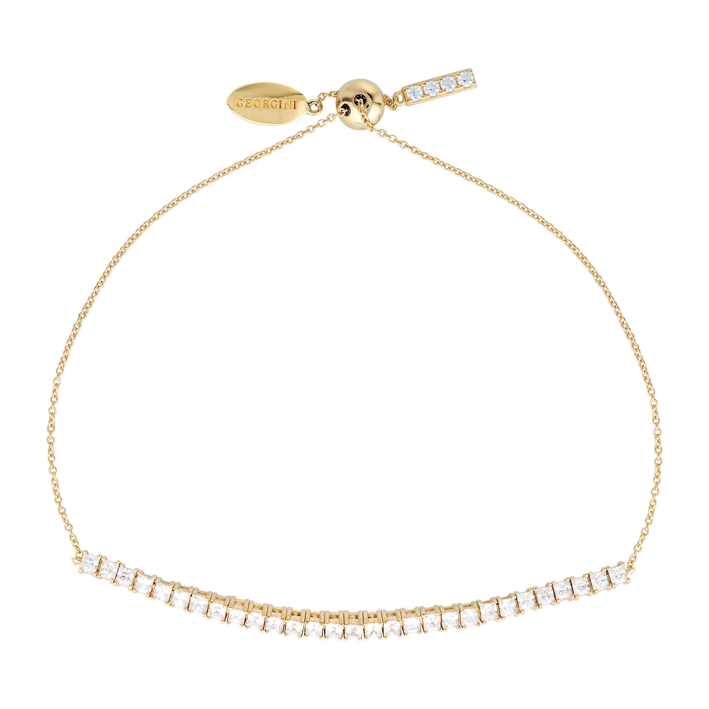GEORGINI ICONIC BRIDAL VERA 2MM BRACELET GOLD Bevilles Jewellers 